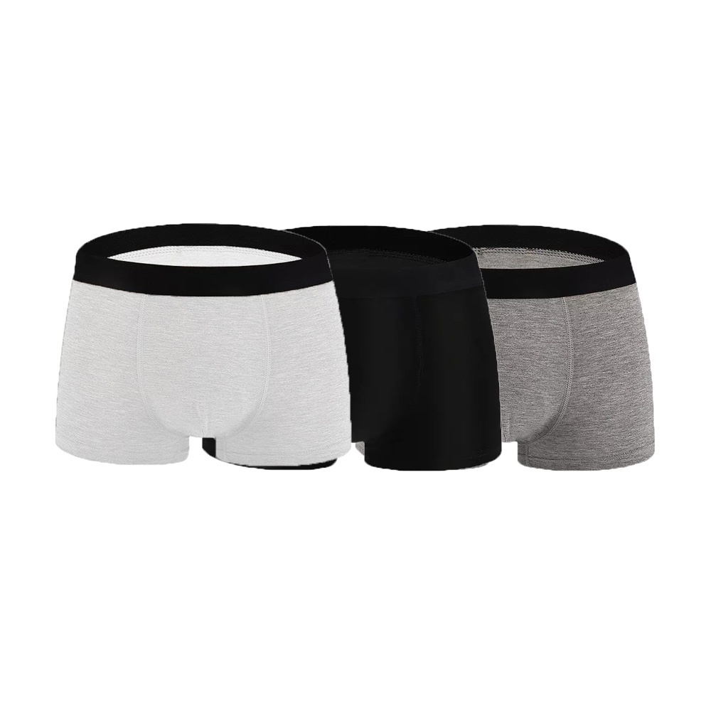 Kit Cuecas Boxer Box Sortidas De Algodão Com 3 Unidades - Men Clothes