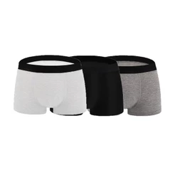 Kit Cuecas Boxer Box Sortidas De Algodão Com 3 Unidades