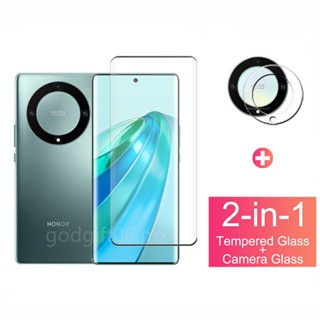 Película Protetora De Vidro e Câmera 9D 2 Em 1 Para Honor Magic 5 Lite 5G Magic 5 4 Pro Ultimate X7a X8a X6 X6s X7 X8 X9 X9a 4G 5G