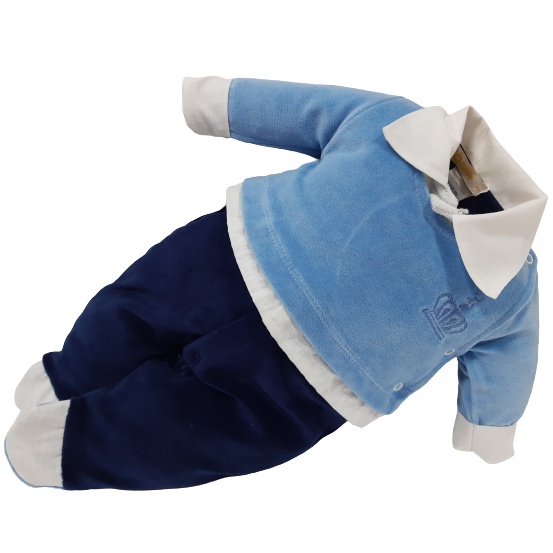 Macacão Plush Finta Casaco Bebê Menino Zafielo Inverno 2017