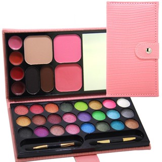 33 Cores Maquiagem Sombra Paleta Moda Facial Make Up Kit Com Estojo De Couro Cosméticos Para As Mulheres De Alta Qualidade Brilhante De Longa Duração