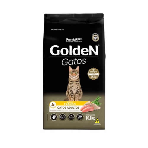 Ração Golden para Gatos Adultos Sabor Frango 10,1kg