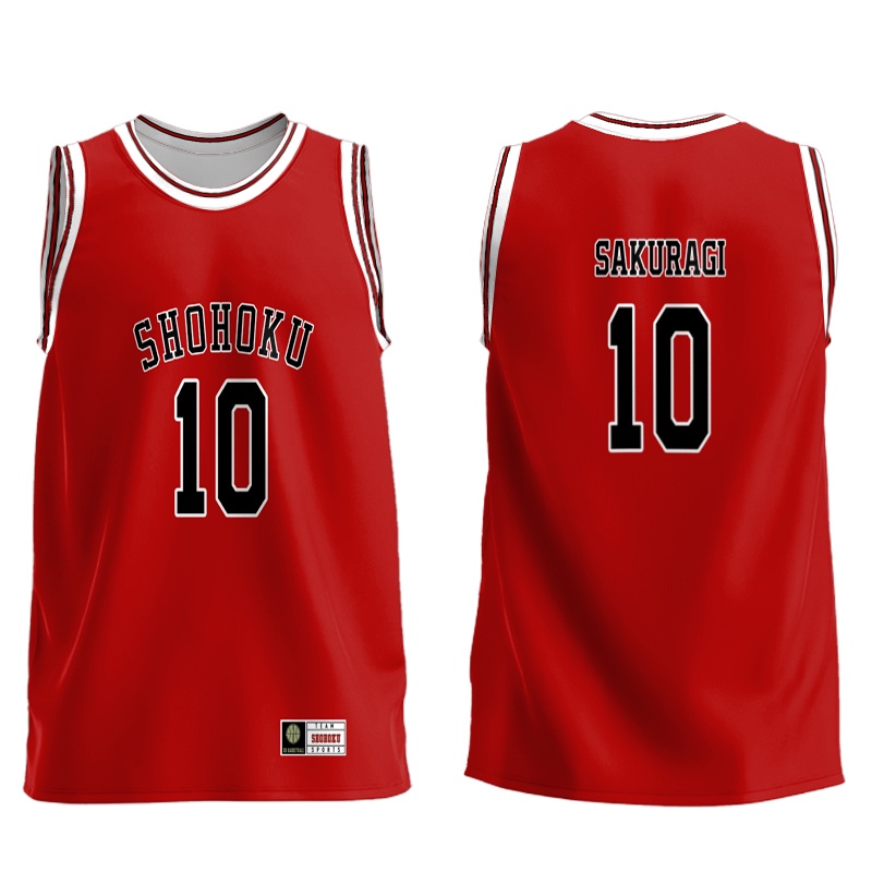 SHOHOKU SLAM DUNK Série KAINAN No . 10 KIYOTA Malha De Canudo Estilo Jersey Hainan Por Favor Nobunaga Dez