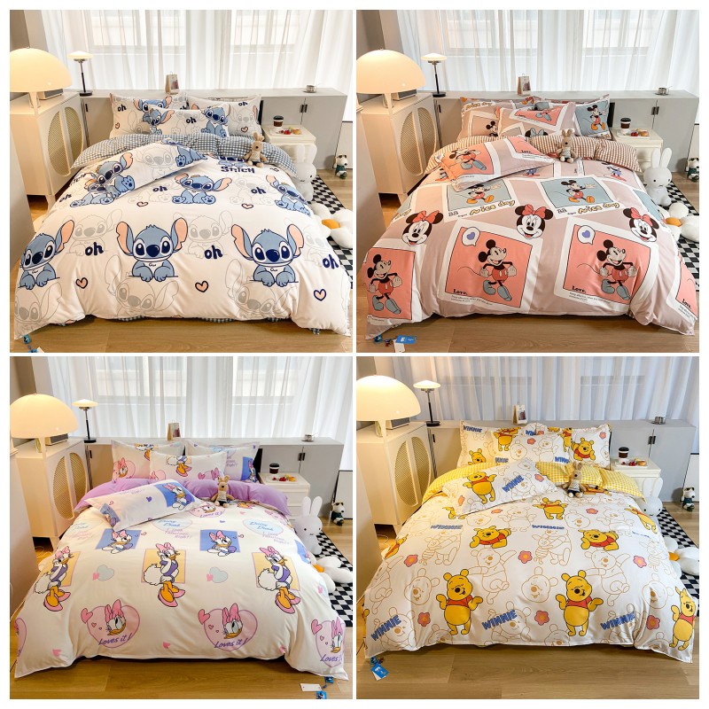 1 PC Estilo Desenho Ponto Estampa Capa Quilt Para Crianças Solteiro Duplo Rainha Rei Taman...