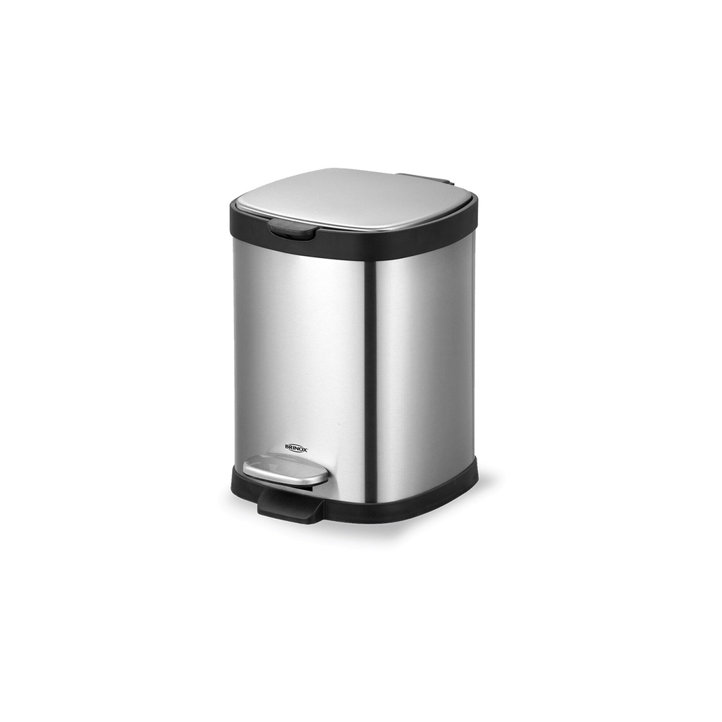 Lixeira Com Pedal Brinox Frame 6 Litros Aço Inox em Oferta na Shopee