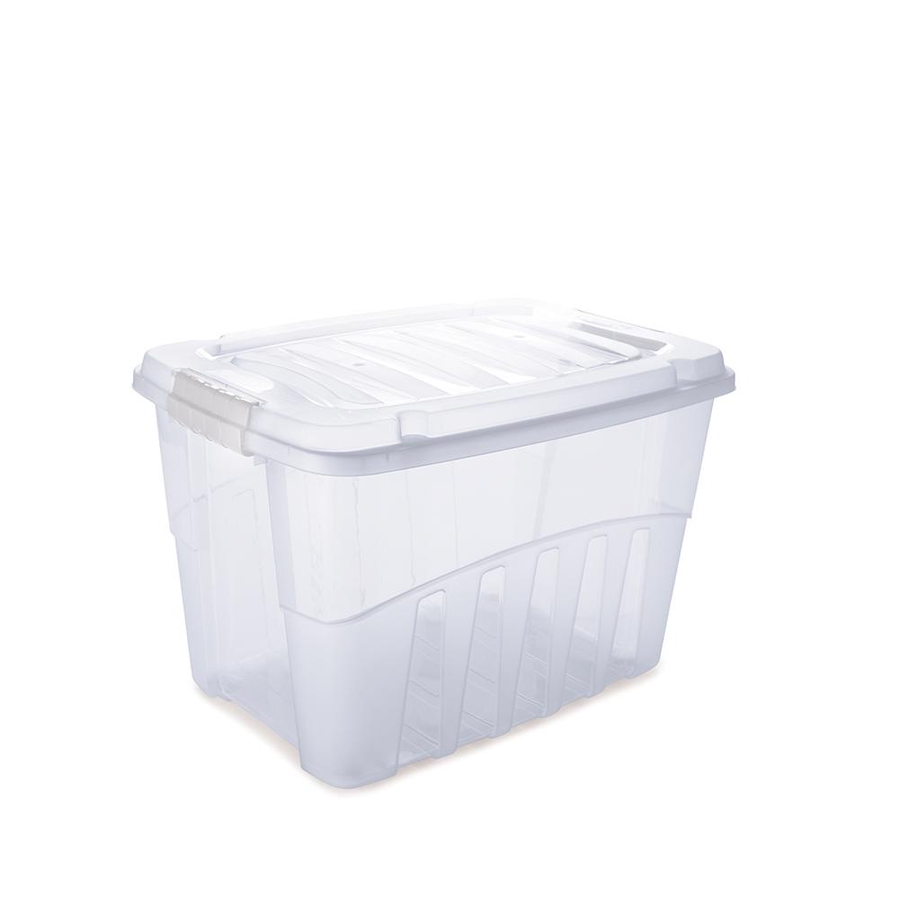 Caixa Organizadora com Tampa Plástico Incolor Plasútil 19 L em Oferta na Shopee