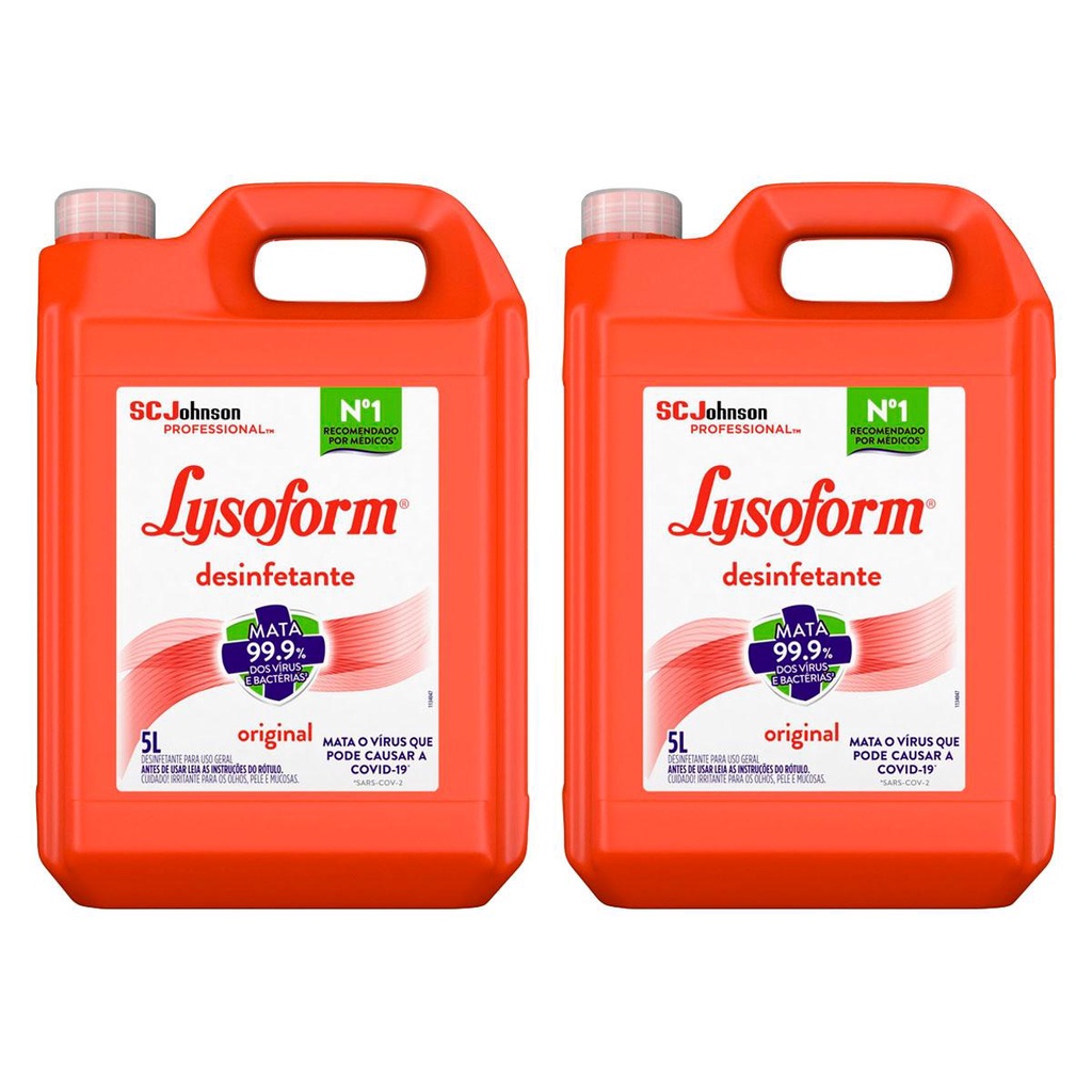 Kit 2 Desinfetante Lysoform Uso Geral Original 5l em Oferta na Shopee