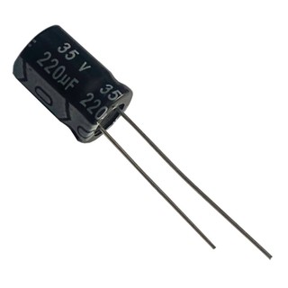 KIT 10 PÇS - CAPACITOR ELETROLITICO 220X35V - 220UF X 35V 