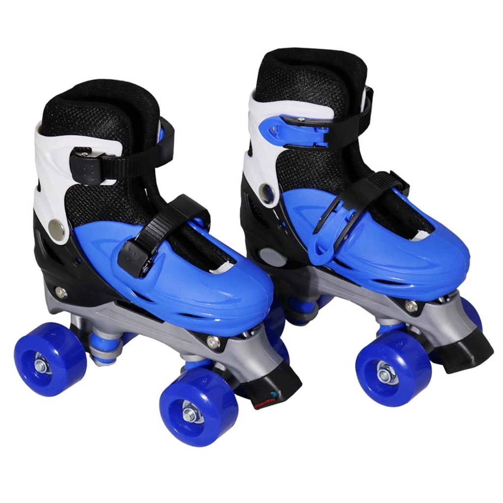 Patins 4 rodas roller clássico ajustável G 39-42 azul menino 54mm infantil desig
