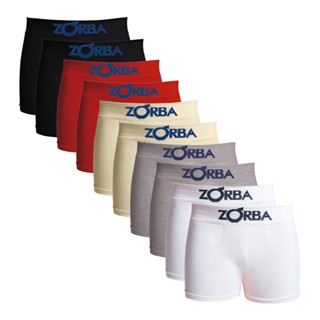 Kit 10 Cuecas Boxer Zorba Algodão Infantil 678 Sortidas