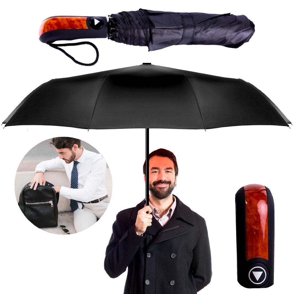 Guarda Chuva Médio Automático Compacto Com 8 Hastes Reforçado Cabe Na Bolsa em Oferta na Shopee