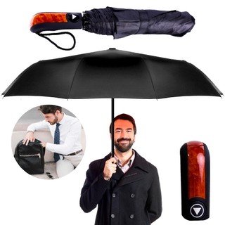 Guarda Chuva Médio Automático Compacto Com 8 Hastes Reforçado Cabe Na Bolsa