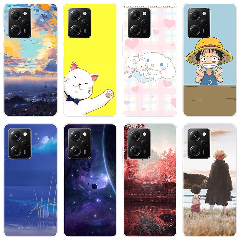 Capa Flexível Xiaomi Poco X5 Pro 5G Estampa De Desenho Animado TPU silicone anime X5Pro 5G