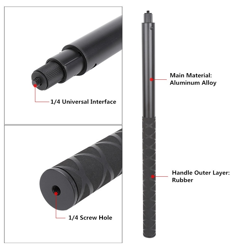 Bastão Selfie De Fibra De Carbono Invisível Edição Estendida Para Insta360 X3 ONE RS Acessórios GoPro