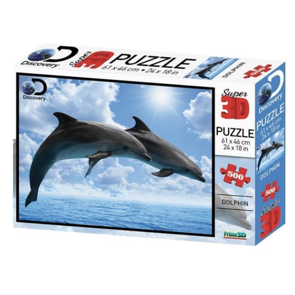 Quebra Cabeça Super 3D Modelo Golfinho com 500 Peças Multikids - BR1063 em Oferta na Shopee