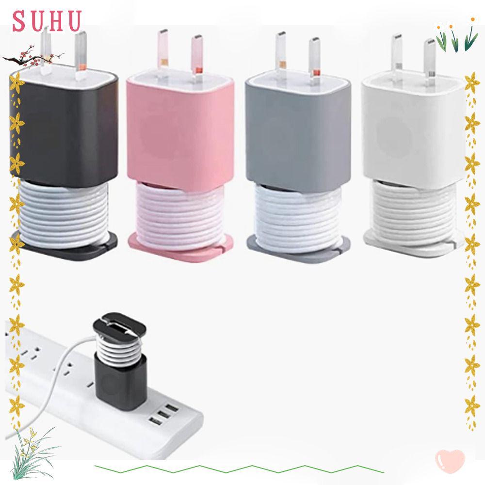 SUHU Para Armazenamento De Cabos Portátil 2 Em 1 Proteção Anti-Quebra De Silicone Protetora