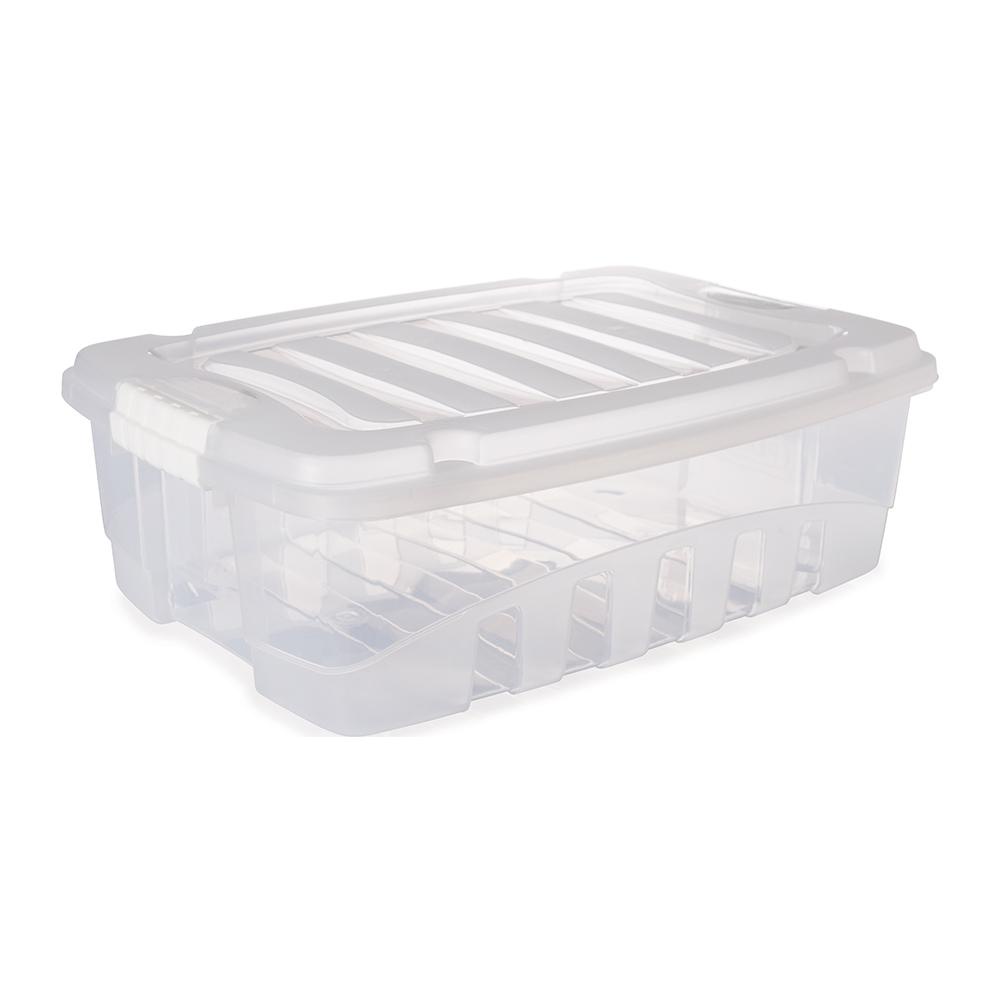 Caixa Organizadora com Tampa Plástico Incolor Plasútil 26 L em Oferta na Shopee