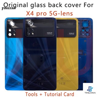 6.67 & quot ; Para Poco x4 pro 5g Tampa Traseira Da Bateria Painel De Vidro Porta Caixa Pocophone Substituição