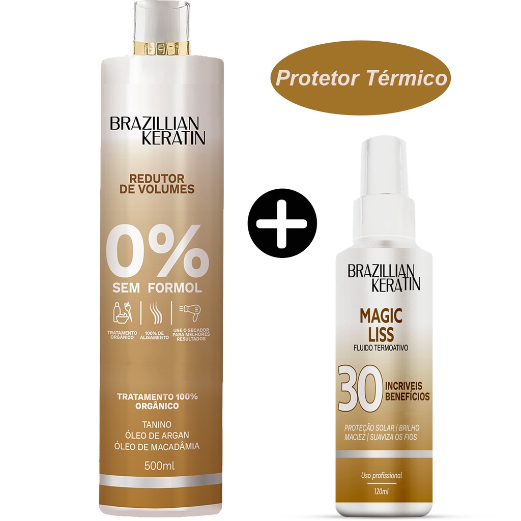 Kit Progressiva Brazillian Keratin + Protetor Térmico