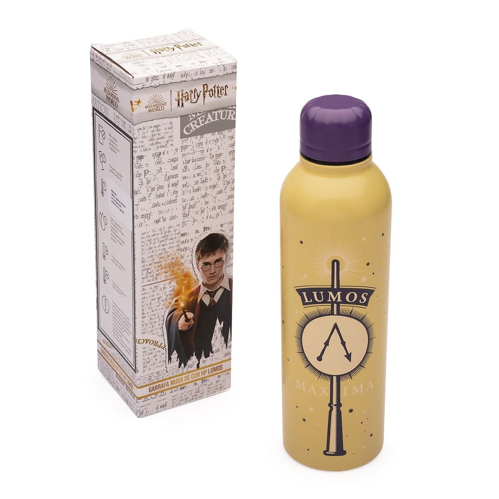 Garrafa Harry Potter que Muda de Cor Lumos 720ml Aço Inox Original Imaginarium em Oferta na Shopee