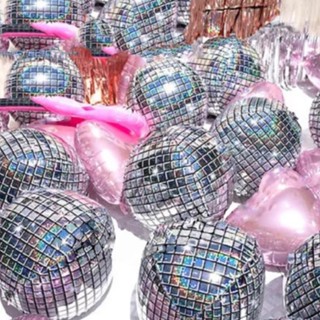 Laser De 22 Polegadas Com Discoteca 4D Para Casamento Feliz Aniversário Festa Popular Decoração Rocha E Rolo Parece Em Forma De Cubo Redondo