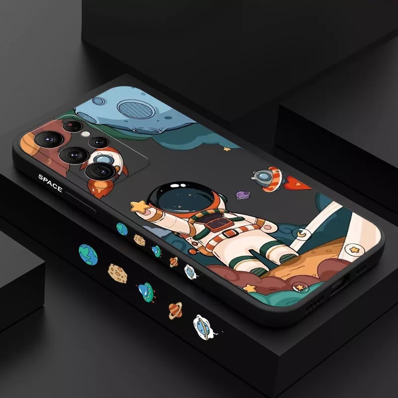 Capa De Silicone Quadrada Para Telefone Samsung Galaxy S23 Ultra S22 Plus S21 S20 S23 FE em Oferta na Shopee