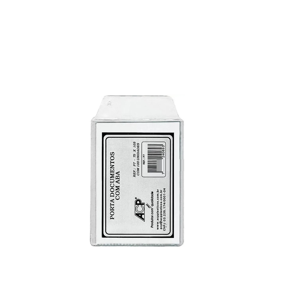Porta Documentos Acp Com Aba 75x105mm P-7 C/100