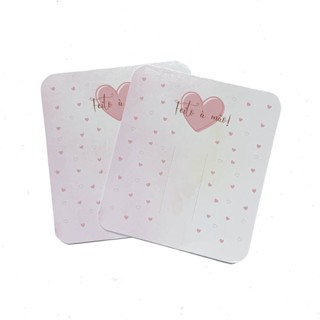 Cartela Personalizada 250g Corações Rosa (9x10cm) - 20 unidades