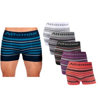 5 Unidades Cuecas Boxer Altomax Listrada Microfibra