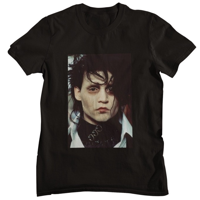 Camiseta Edward Mãos De Tesoura Johnny Depp Unissex Em Algodão-nd Barato Promoção em Oferta na Shopee