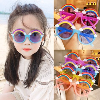 Desenho Animado Óculos De Sol Rainbow Cute Kids Proteção UV400 Baby Boy Girl Uv Eyewear