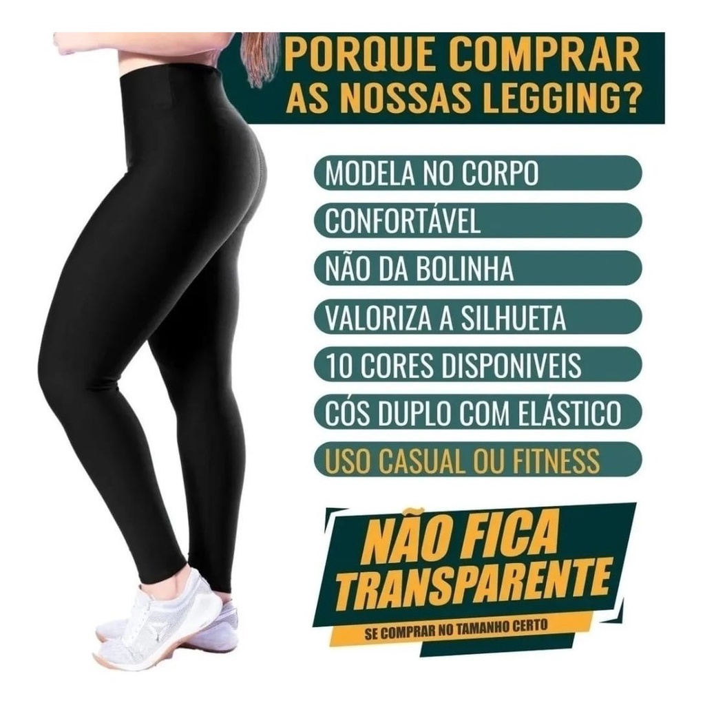 Calça Legging Suplex Flanelada Feminina Grossa Forrada Cintura Alta Peluciada Não Fica Transparente Levanta Bum Bum Costura Reforçada Academia Fitness Promoção Premium Envio Imediato