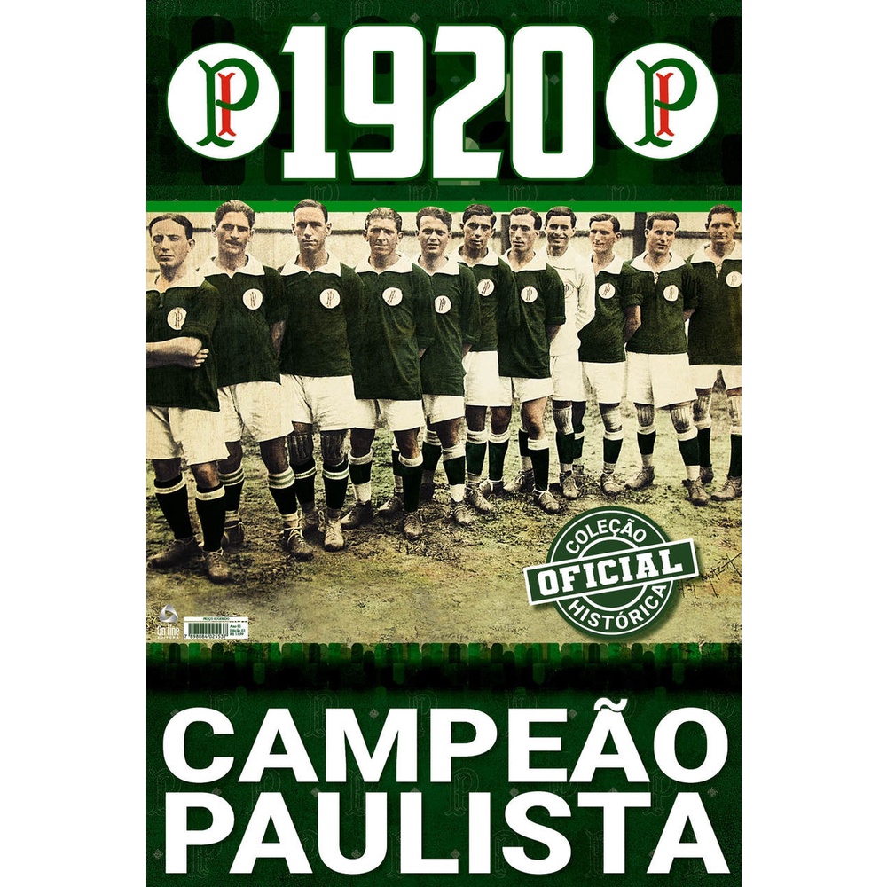 Coleção Oficial Histórica Palmeiras Edição 03 | Pôster Campeão Paulista de 1920 - Books & Magazines
