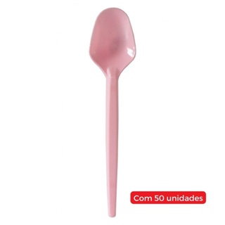COLHER FESTA ROSA CLARO (C/50) em Oferta na Shopee