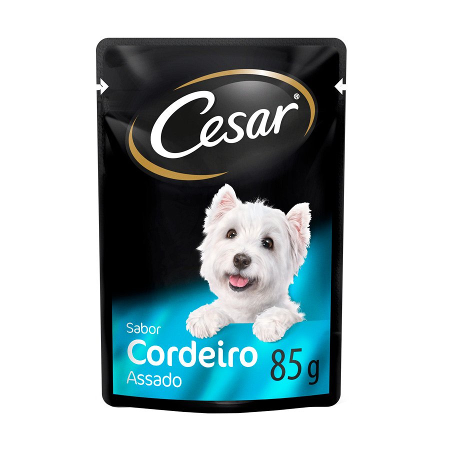 Ração Úmida Cesar Sachê Cães Adultos Cordeiro Assado ao Molho 85g em Oferta na Shopee