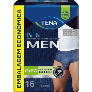 Cueca Descartável Tena Pants Men G/EG 16 Unidades em Oferta na Shopee