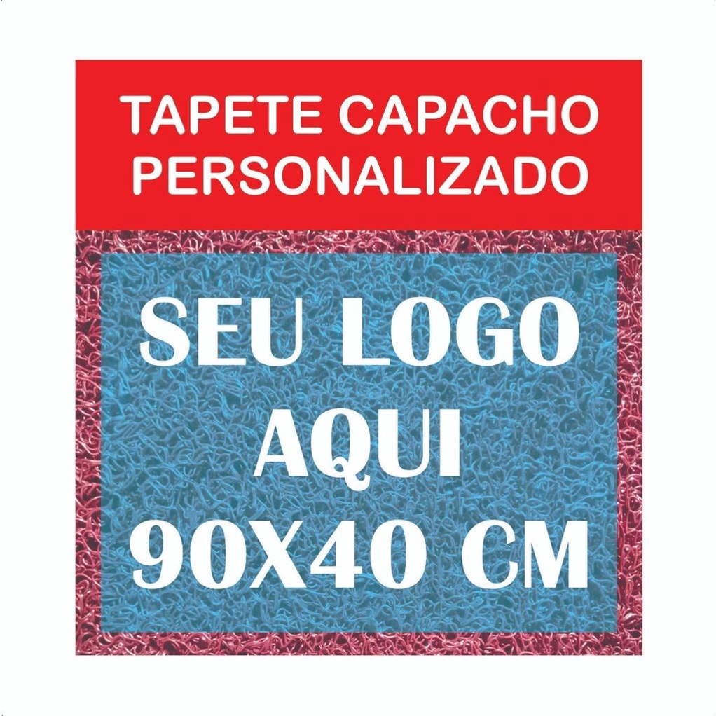 Tapete Capacho 90x40 Personalizado Empresa Loja Com Logo comercio entrada porta