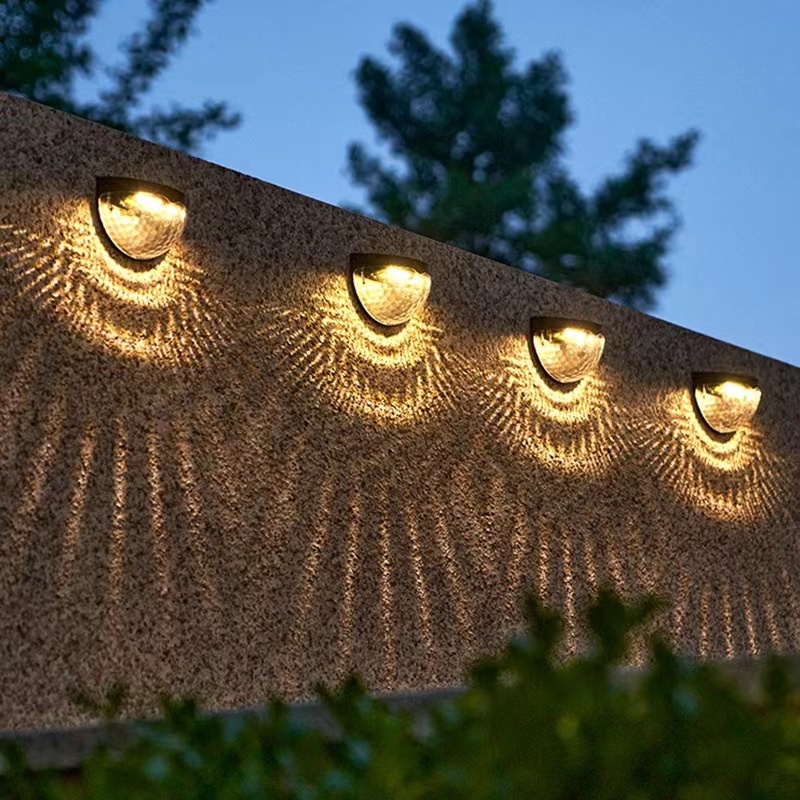 Lâmpada Solar De 6 Leds À Prova D'água Luz De Jardim Para Ambiente Externo Montada Na Pare...