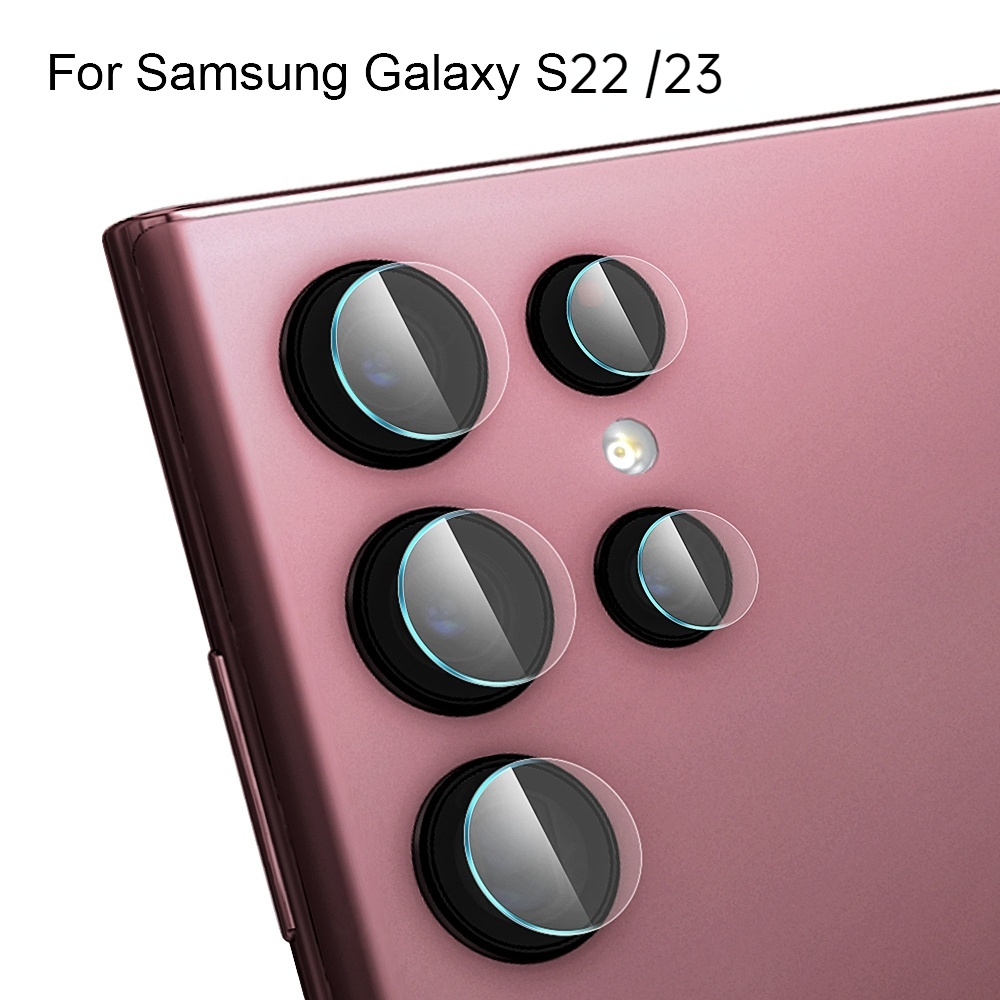 Anel Protetor De Lente De Câmera Para Samsung Galaxy S23 Ultra Plus S22U S22+ S23 Protetores Transparentes