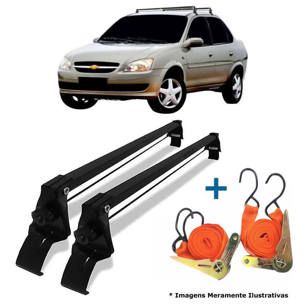 Rack Teto Corsa Hatch Classic 4 Pts 96 A 15 + Cinta Catraca