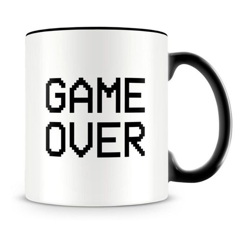 Caneca Controle Game Over Jogos Gamer Presente Oferta