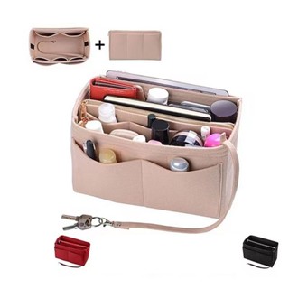 Organizador De Bolsas 。 Saco Cosmético Multifuncional , De Forro . material De Feltro , Sem Sensação De Carga
