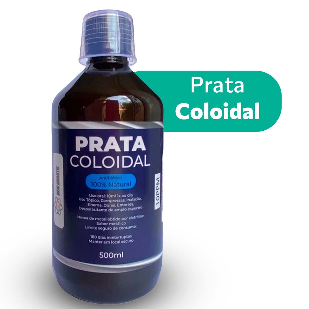 Água de Prata Coloidal 500ml 10 Ppm Potencializada em Oferta na Shopee