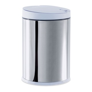 Lixeira Em Aço Inox Com Tampa - Brinox Press 4 Litros Branco