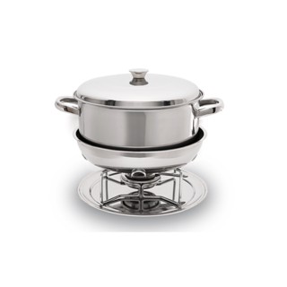 Rechaud Com Banho Maria Brinox Plátanos 8 Litros Ø 30,5 cm Aço Inox