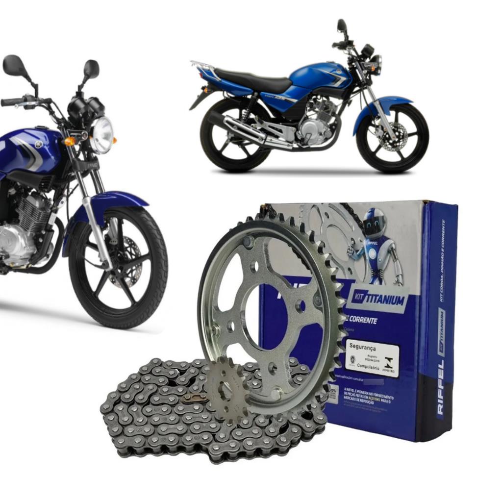 Kit Relacao Tracao Transmissao Yamaha Ybr Factor 125 2003 à 2016 Original Riffel Sem Retentor