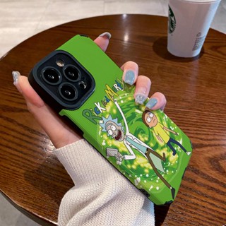 Verde Funny Rick Modi Compatível Para IPhone 14 13 11 12 Pro Max XR 14 6 6s 8 7 Mais X XS SE Mala Macia Homens Da Moda