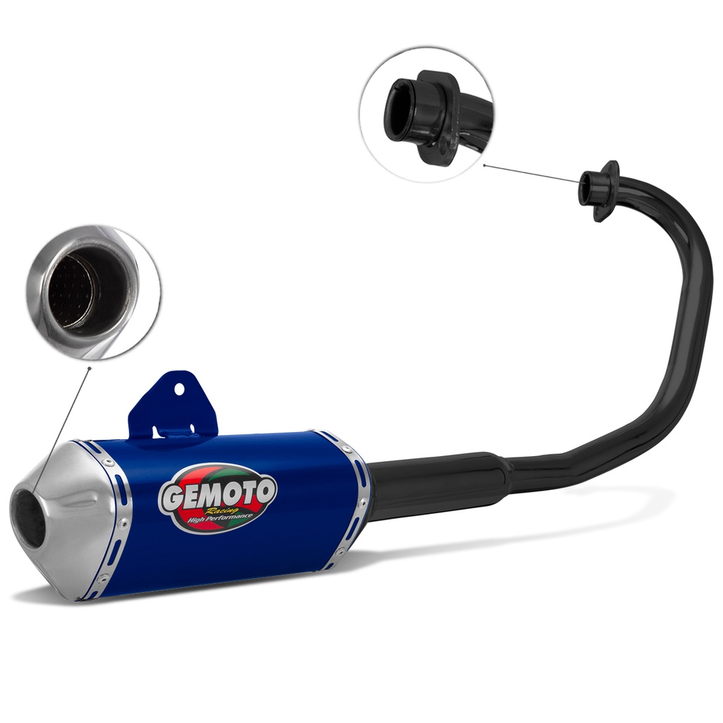 Escapamento Escape Gemoto Racing 3 Trioval Moto Honda Titan Ks Es 150 2004 2005 2006 2007 2008 em Oferta na Shopee