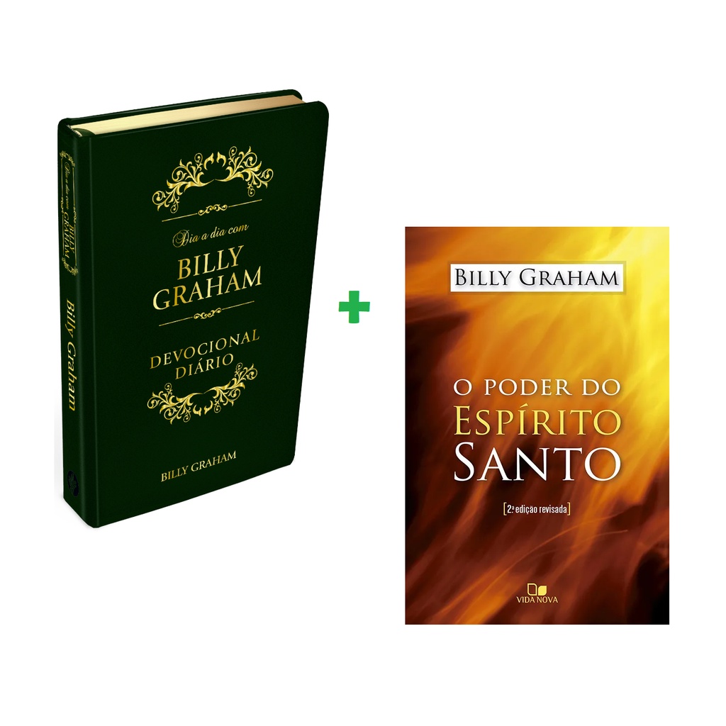 Kit 2 Livros Dia a Dia com Billy Graham 365 dias + O Poder do Espirito Santo | Billy Graham