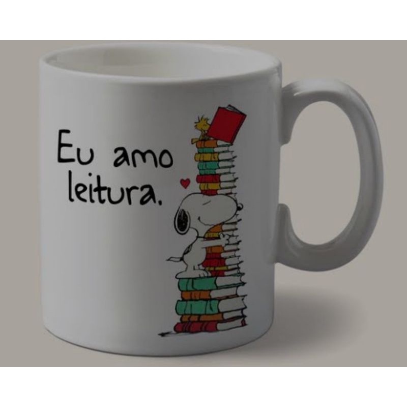 Caneca Eu amo leitura leitora